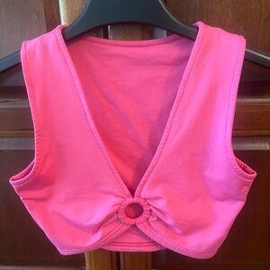 Aevziv Pink Sleeveless Crop Top